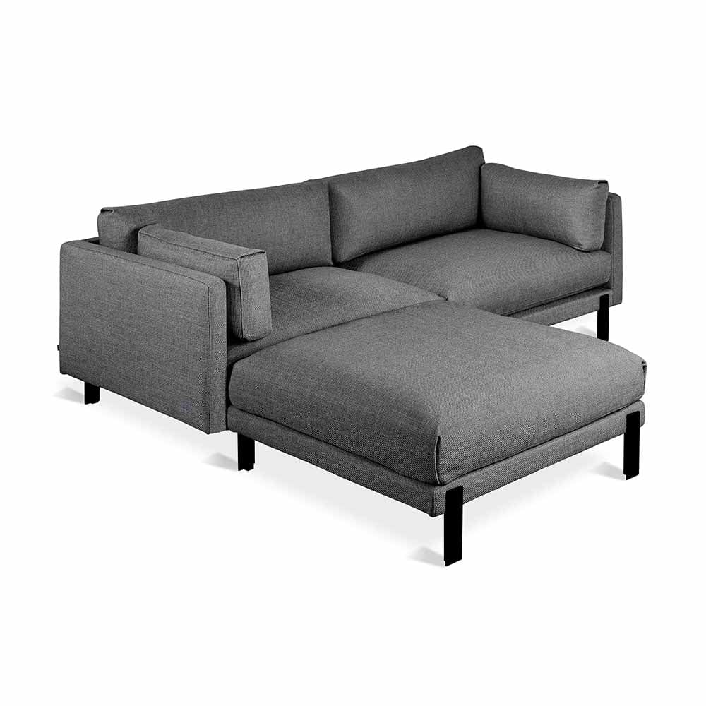 Gus* Modern Silverlake, sofa bi-sectionnel, en métal et tissu, andorra pewter