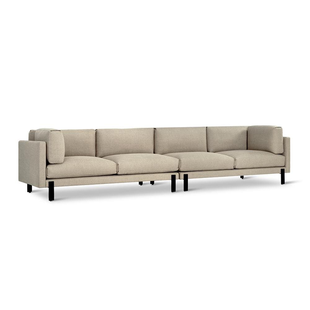 Gus* Modern XL Silverlake, sofa de grande taille, en tissu et métal, andorra almond