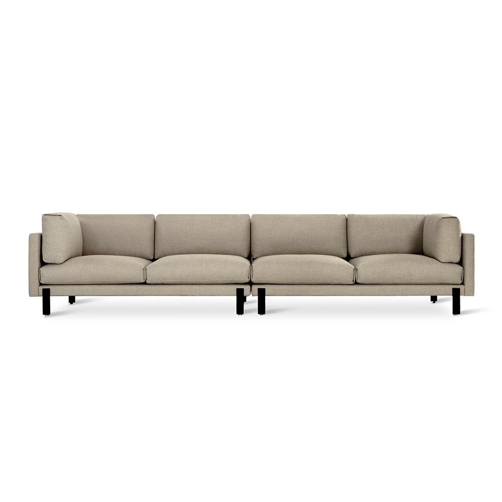 Gus* Modern XL Silverlake, sofa de grande taille, en tissu et métal, andorra almond