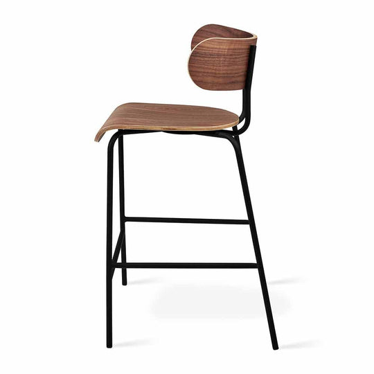  Gus* Modern Bantam, tabouret de comptoir confortable et contemporain, en bois et métal, noyer