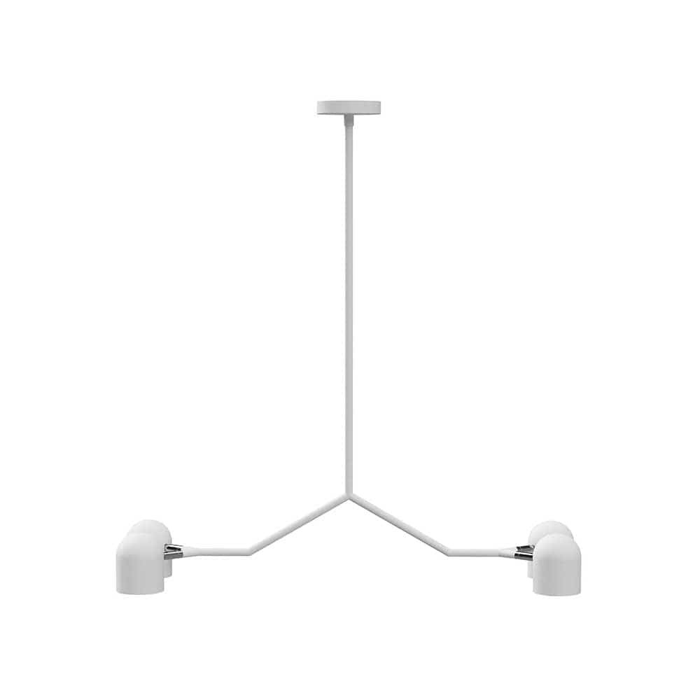 Gus* Modern tandem, lampe suspendue avec 4 abat-jour, en métal, blanc