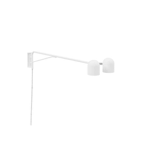 Gus* Modern tandem, lampe murale avec 2 abat-jour, en métal, blanc