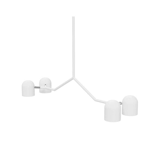 Gus* Modern tandem, lampe suspendue avec 4 abat-jour, en métal, blanc