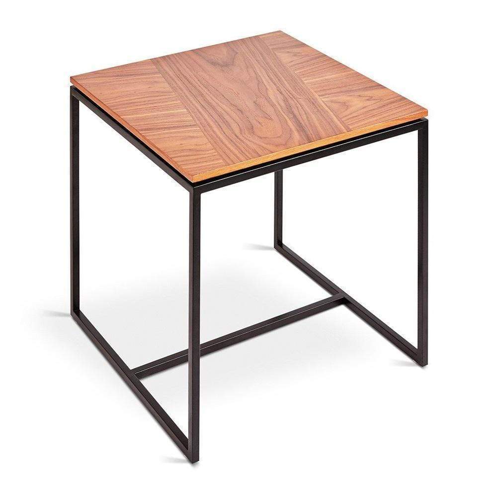 Gus* Modern Tobias, table d'appoint, en métal et bois, noyer