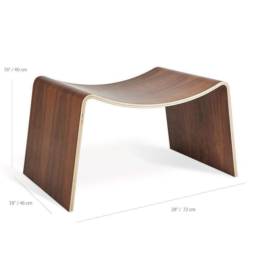 Gus* Modern Wave, ottoman et repose-pieds, en bois, dimensions