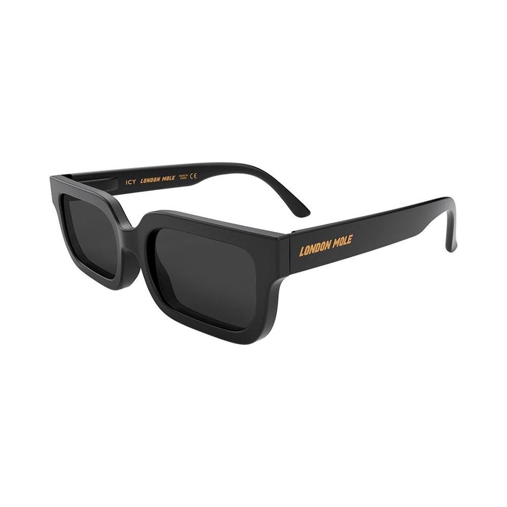 London Mole Icy, lunettes de soleil, en polycarbonate, noir mat / noir