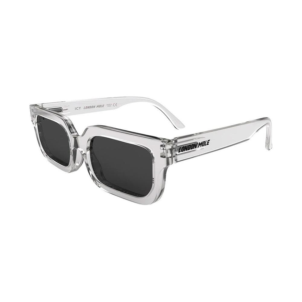 London Mole Icy, lunettes de soleil, en polycarbonate, transparent / noir