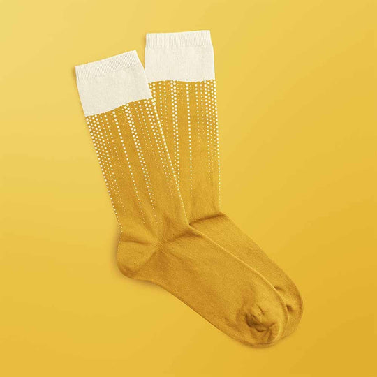 Luckies Bière, bas et chaussettes, en coton, nylon et élasthanne, blonde