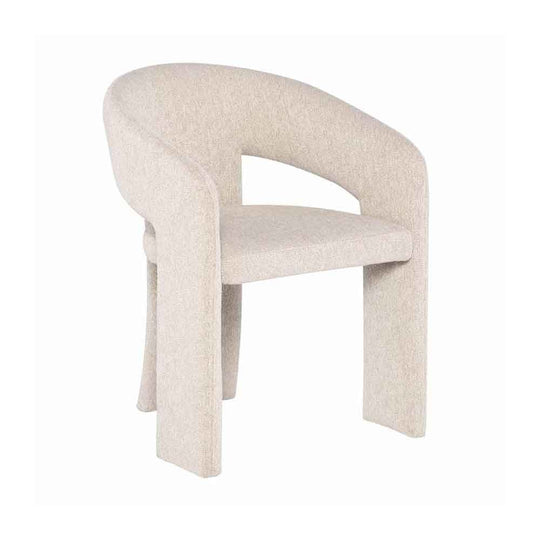 Nuevo Anise, chaise de salle à manger, en tissu, coquille