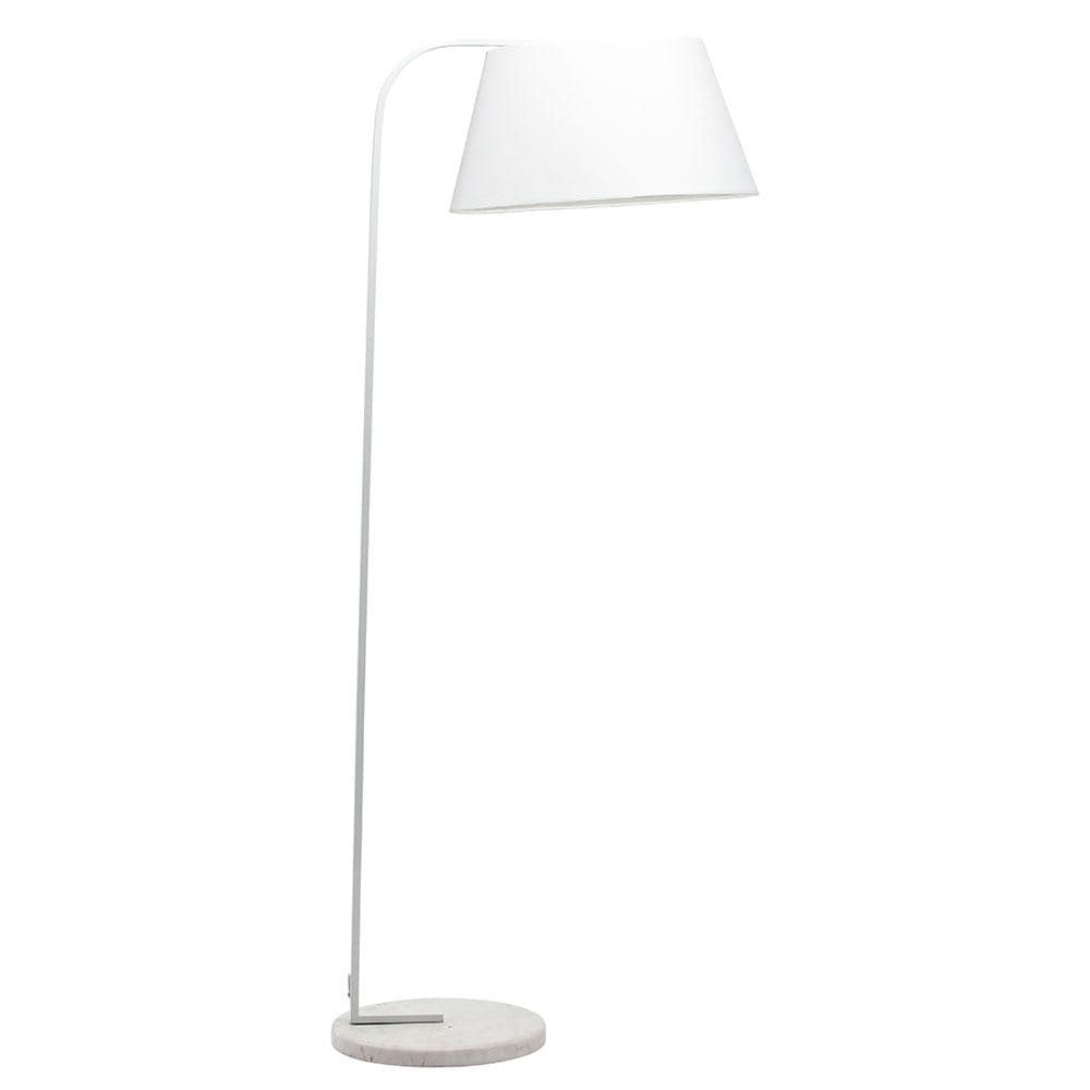 Nuevo Beton, lampe sur pied, en métal et tissu, blanc