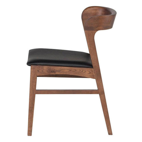 Chaise Bjorn : esthétique rétro-chic pour salle à manger mémorable. Profil épuré et confort accru.