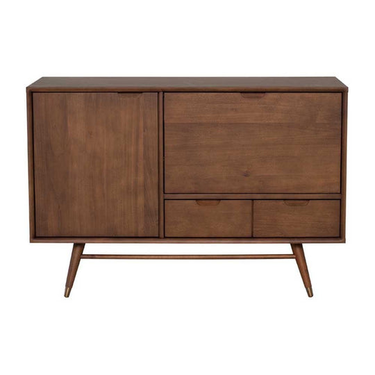 Nuevo Janek, buffet avec tiroirs et porte, en bois, noyer