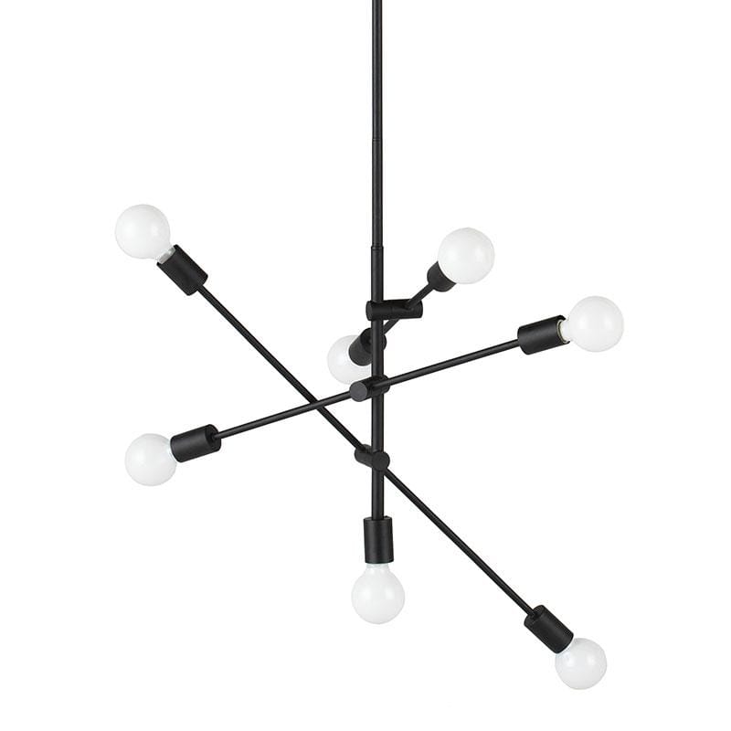 Nuevo Byron, lampe suspendue, en laiton antique brossé, cuivre brossé ou acier peint en noir mat, noir