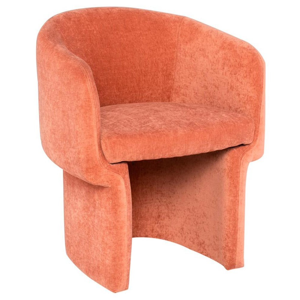 Nuevo Clémentine, chaise de salle à manger, en tissu, nectarine