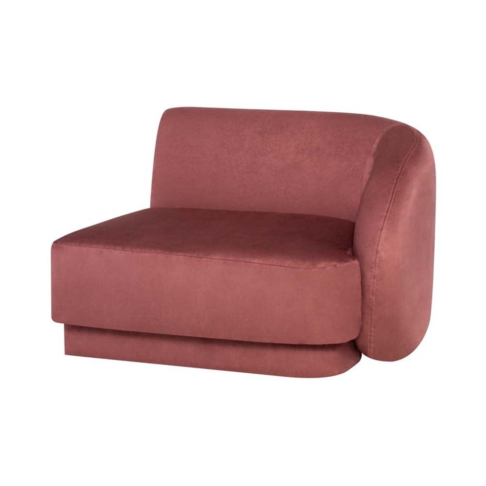 Nuevo Seraphina, sofa modulaire personnalisable, en tissu, chianti microsuede, section droite