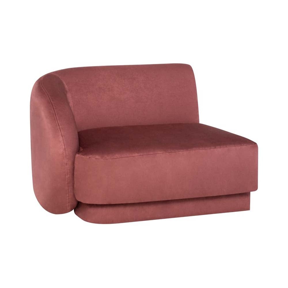 Nuevo Seraphina, sofa modulaire personnalisable, en tissu, chianti microsuede, section gauche