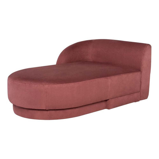 Nuevo Seraphina, sofa modulaire personnalisable, en tissu, chianti microsuede, méridienne gauche