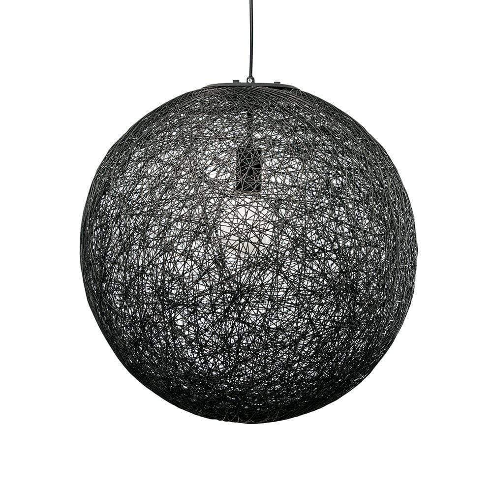 Nuevo String, lampe suspendue en forme de boule, en corde, noir, 20"