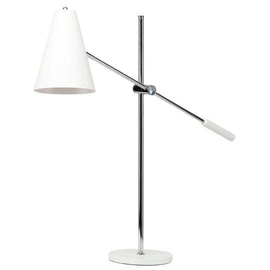 Nuevo Tivat, lampe de table, en métal, blanc