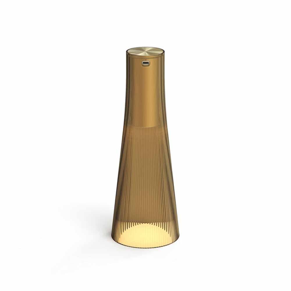 Pablo Designs Candel, lampe de table portable, en aluminium et PMMA, laiton