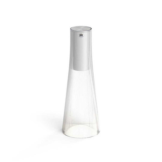 Pablo Designs Candel, lampe de table portable, en aluminium et PMMA, argent