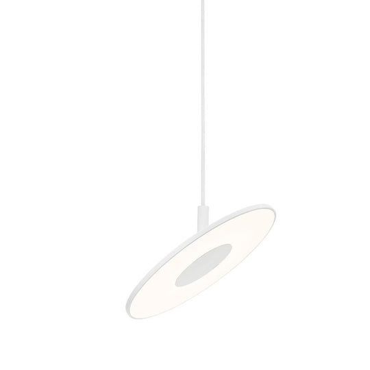 Pablo Designs Circa, lampe suspendue LED avec abat-jour orientable, en aluminium et plastique, blanc