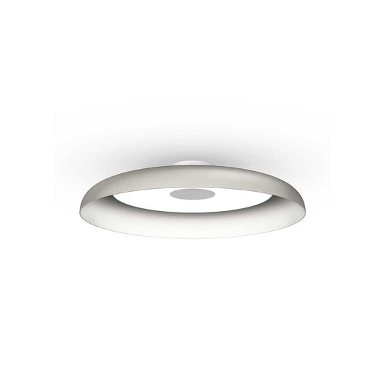 Pablo Designs Nivel Flush, lampe murale LED ronde, en acier ou aluminium, blanc mat, 22ʼʼ