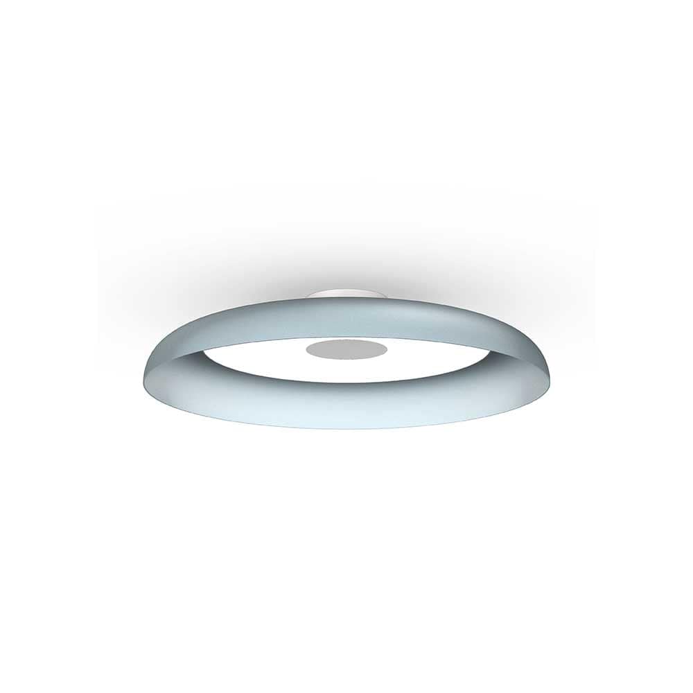 Pablo Designs Nivel Flush, lampe murale LED ronde, en acier ou aluminium, bleu ardoise, 22ʼʼ