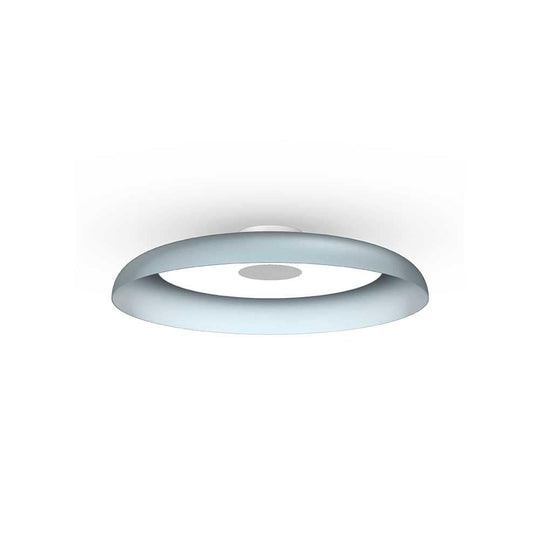 Pablo Designs Nivel Flush, lampe murale LED ronde, en acier ou aluminium, bleu ardoise, 22ʼʼ