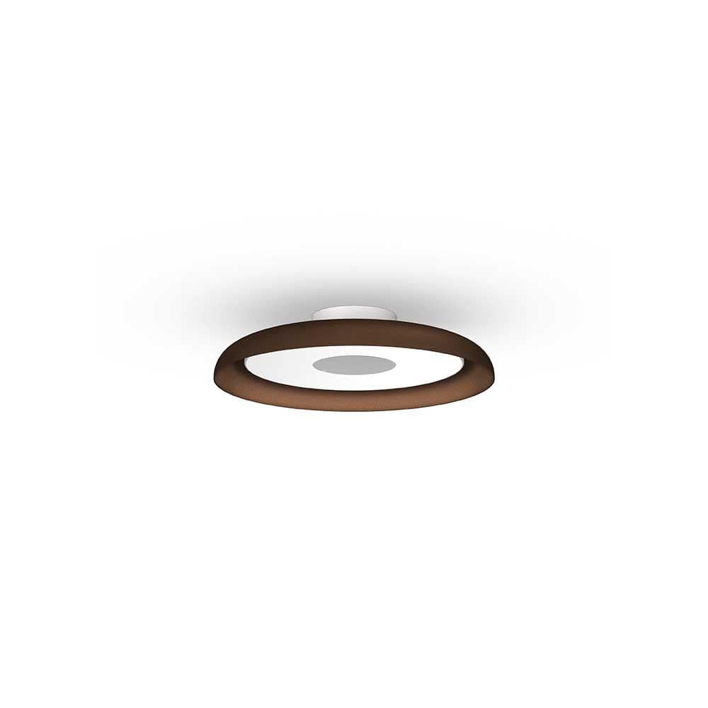 Pablo Designs Nivel Flush, lampe murale LED ronde, en acier ou aluminium, espresso, 15ʼʼ