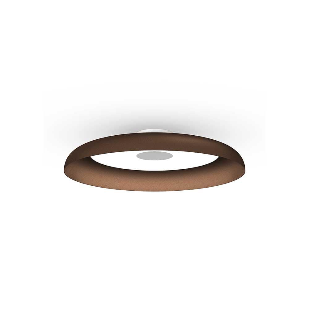 Pablo Designs Nivel Flush, lampe murale LED ronde, en acier ou aluminium, espresso, 22ʼʼ