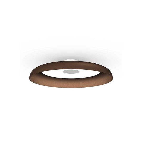 Pablo Designs Nivel Flush, lampe murale LED ronde, en acier ou aluminium, espresso, 22ʼʼ