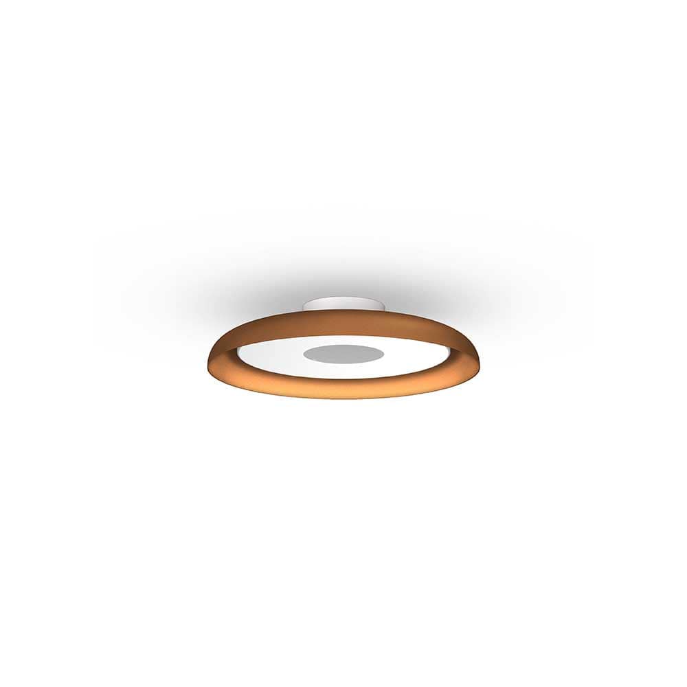 Pablo Designs Nivel Flush, lampe murale LED ronde, en acier ou aluminium, terracotta, 15ʼʼ