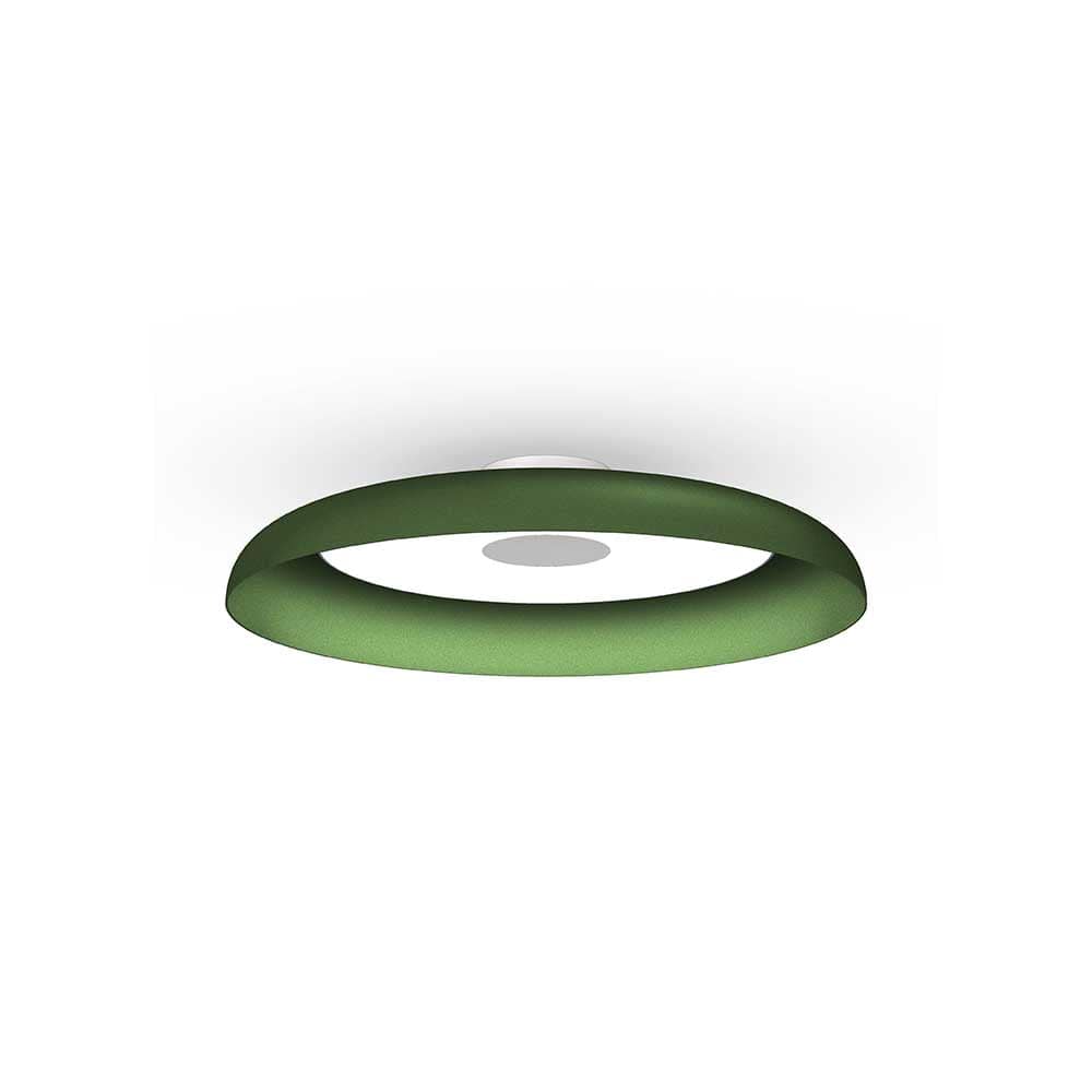 Pablo Designs Nivel Flush, lampe murale LED ronde, en acier ou aluminium, vert forêt, 22ʼʼ