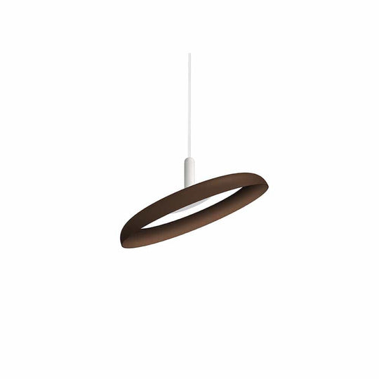 Pablo Designs Nivel, lampe suspendue LED ronde, en acier ou aluminium, espresso, 15ʼʼ, blanc