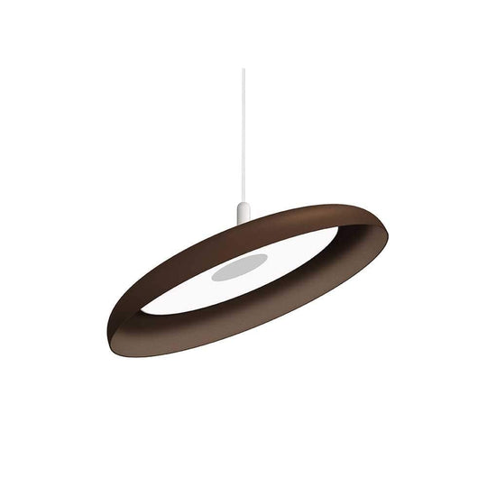 Pablo Designs Nivel, lampe suspendue LED ronde, en acier ou aluminium, espresso, 22ʼʼ, blanc