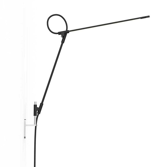 Pablo Designs Superlight, lampe murale de travail LED flexible, en acier et aluminium, noir