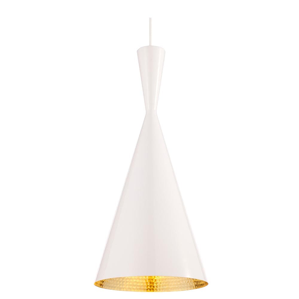 Reproduction Beat Tall, lampe suspendue, en métal, blanc