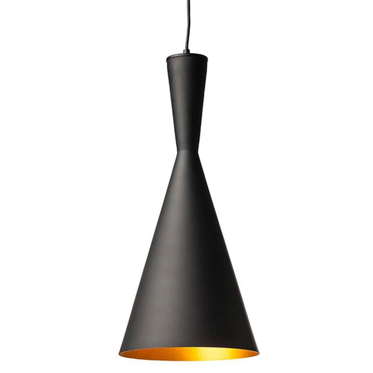 Reproduction Beat Tall, lampe suspendue, en métal, noir