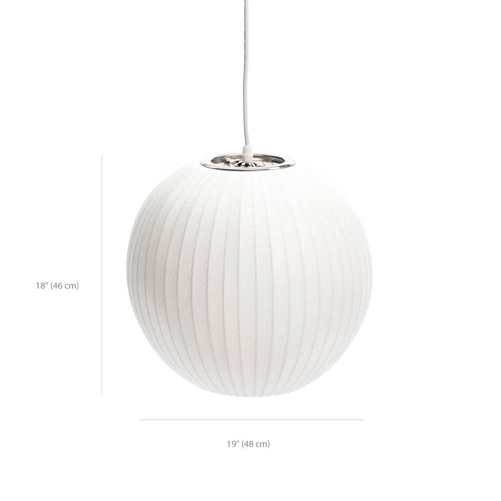 Reproduction Bubble C, lampe suspendue, en résine et en acier inoxydable, 19ʼʼ, dimensions