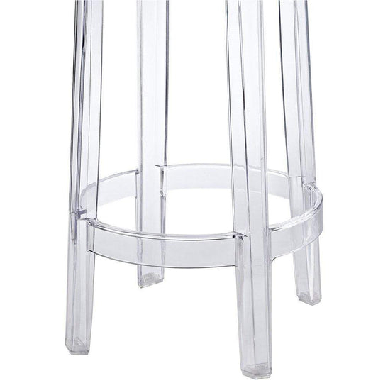 Reproduction Ghost, tabouret de comptoir transparent, en polycarbonate,