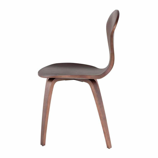 Nuevo Cherner, chaise de salle à manger, en placage de bois, noyer foncé