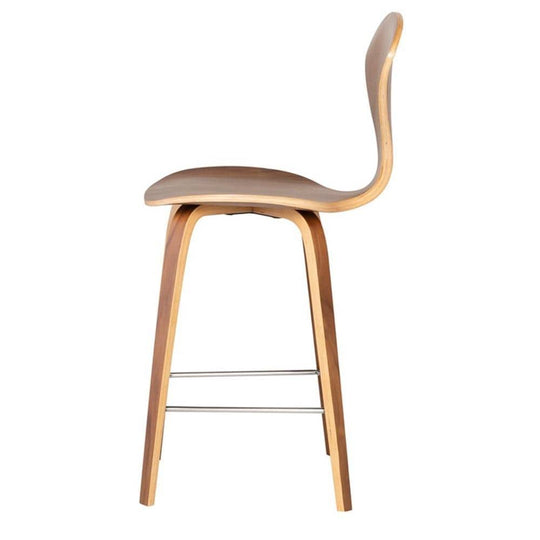 Nuevo Cherner, tabouret de comptoir, en placage de bois, noyer