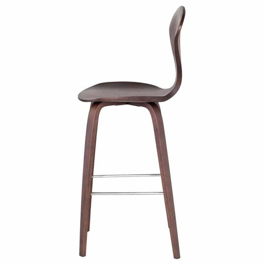 Nuevo Cherner, tabouret de bar, en placage de bois, noyer foncé