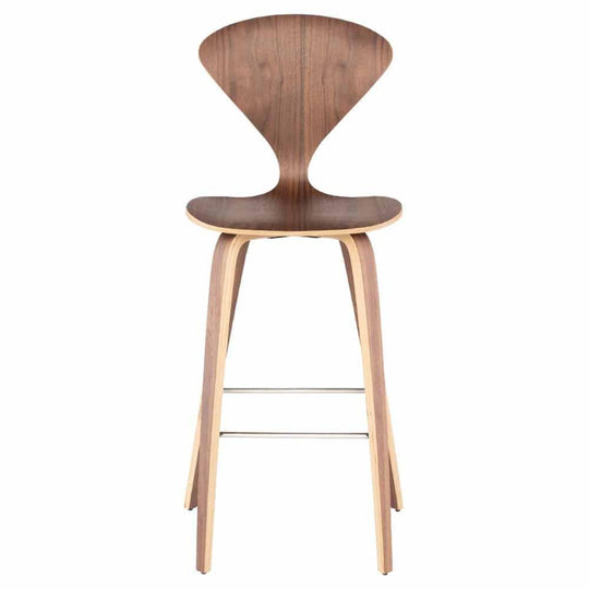 Nuevo Cherner, tabouret de bar, en placage de bois, noyer