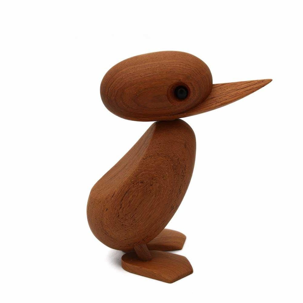 4U Famille canard, objet de décoration, en bois, maman canard