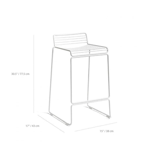 Reproduction HEE, tabouret de comptoir, blanc, dimensions