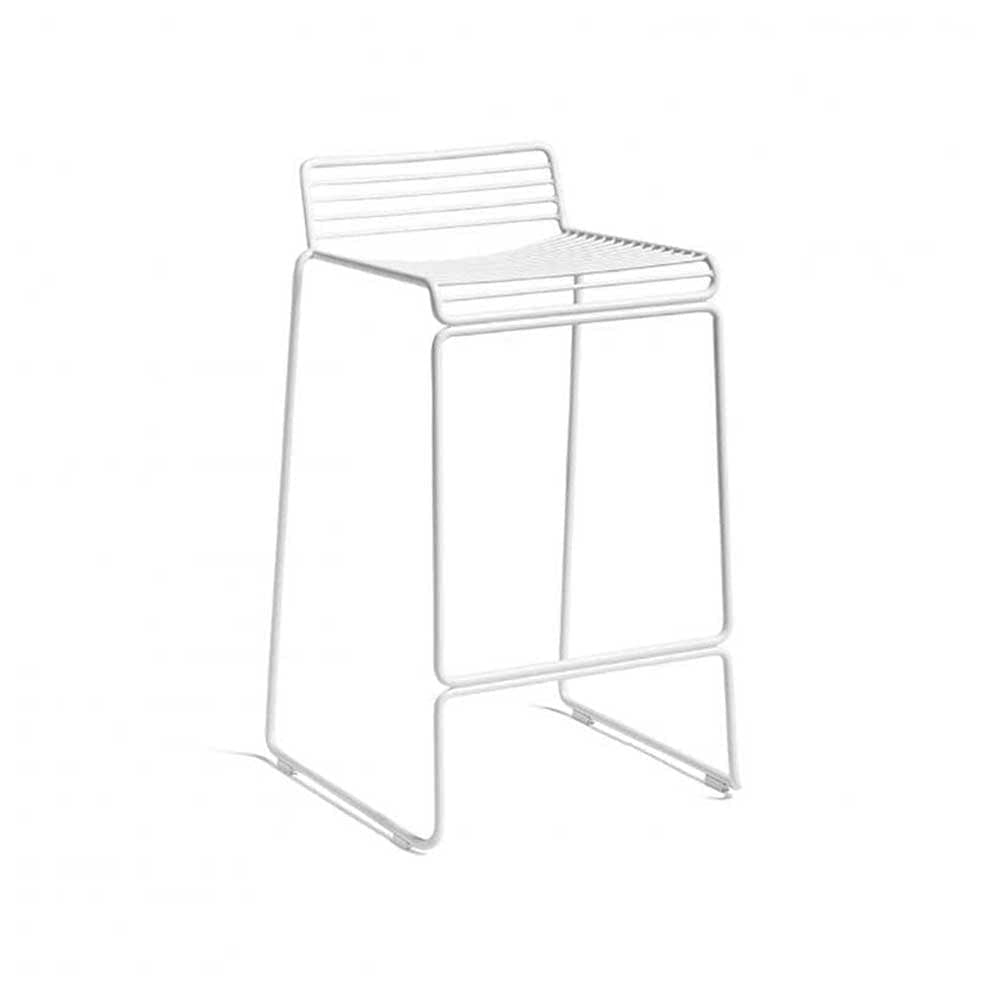 Reproduction Hee, tabouret de comptoir, en métal peint, blanc