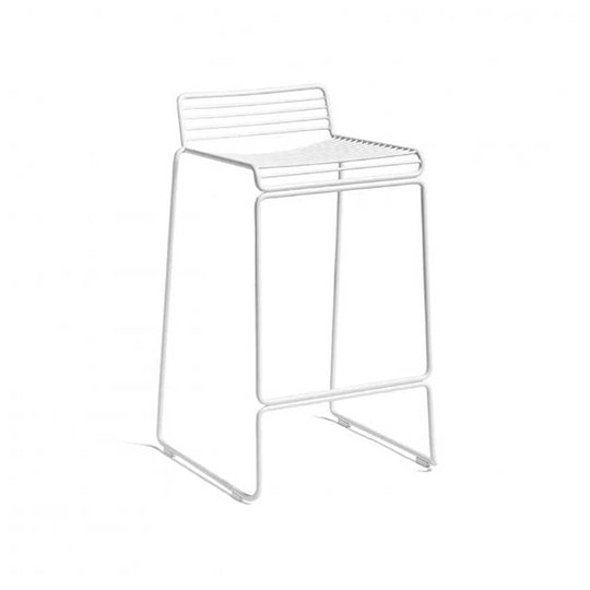 Reproduction Hee, tabouret de comptoir, en métal peint, blanc