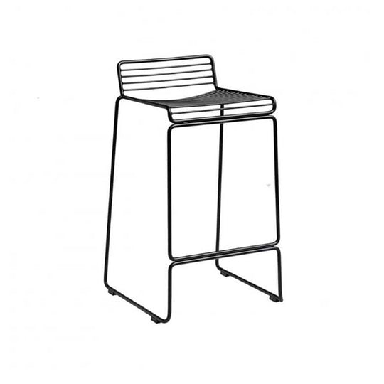 Reproduction Hee, tabouret de comptoir, en métal peint, noir